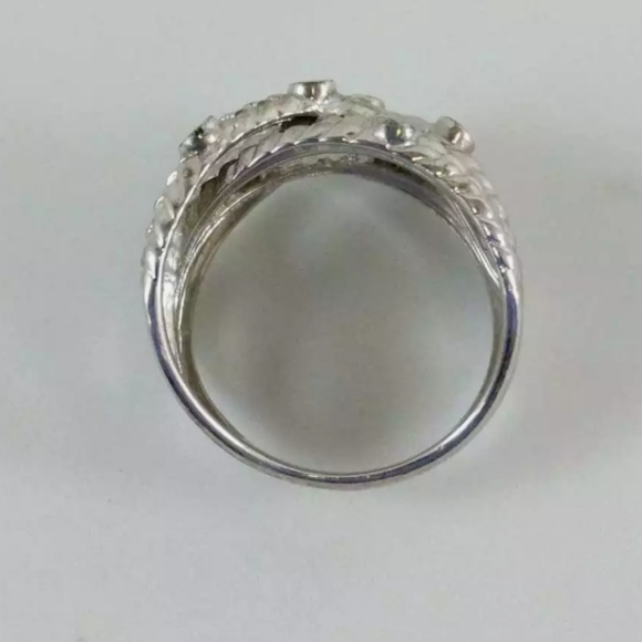 Flash Sale 💎GENUINE BLUE DIAMOND 💍CRISS-CROSS RING - Picture 5 of 13